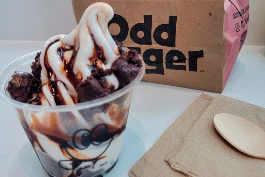 Odd Burger Fudge Brownie Sundae