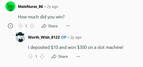 Reddit conversation about ViedoSlots